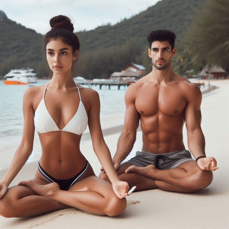 Cuerpo perfecto practicando Yoga