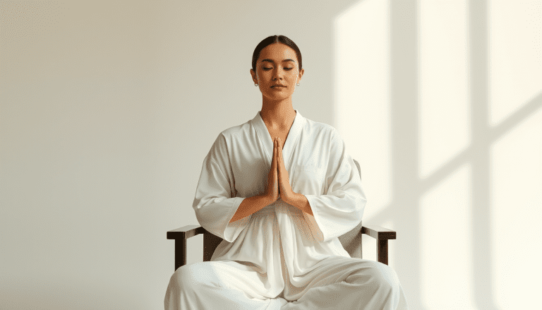 Posturas de Yoga en silla