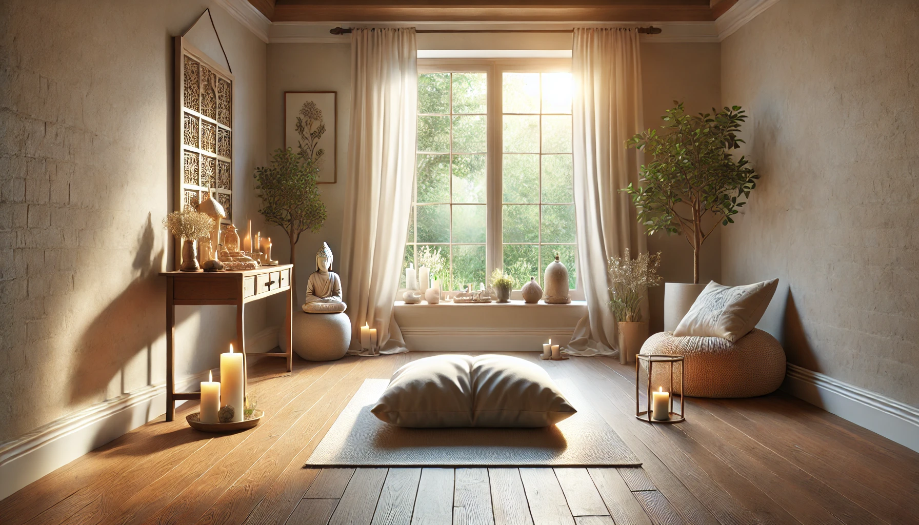 crear un espacio sagrado de meditación