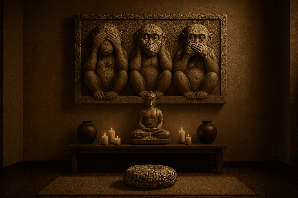 Los tres monos budistas